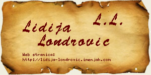 Lidija Londrović vizit kartica